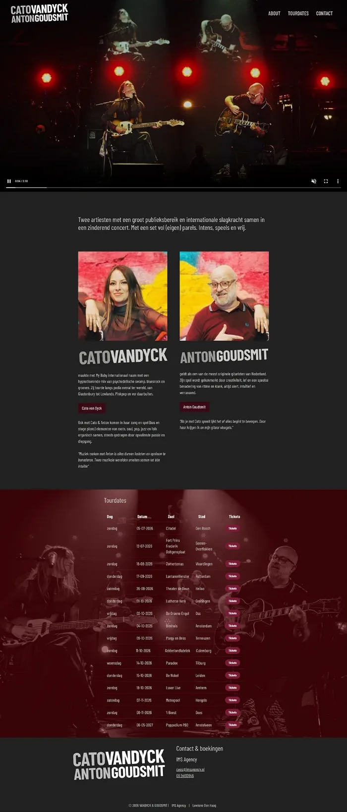 Website Cato van Dyck Anton Goudsmit — gemaakt door Lowtone Den Haag