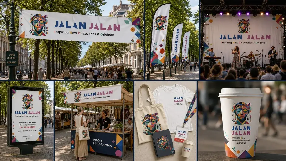Huisstijl Jalan Jalan Festival — grafisch ontwerp door Lowtone Den Haag